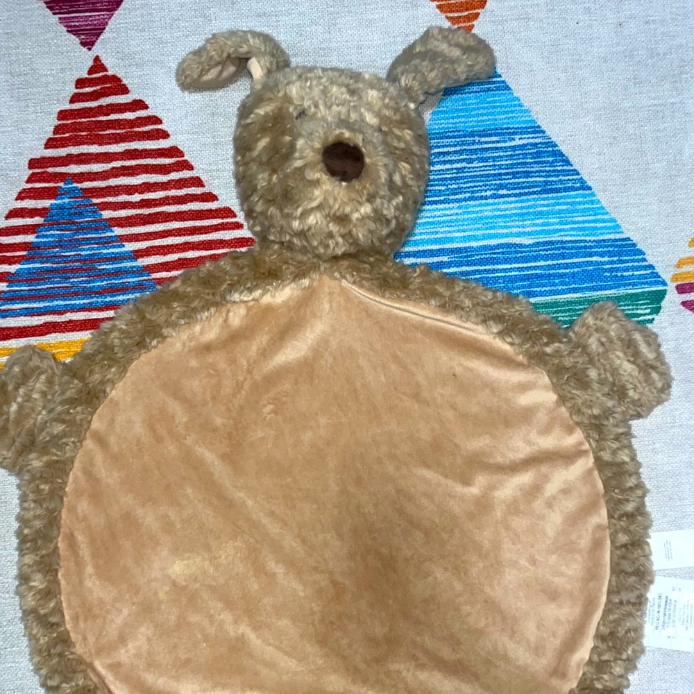 Tummy time blanket or mat. Beautiful soft bunny rabbit blanket-newborn infant